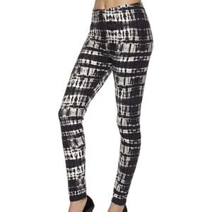 New Mix Black Tie Dye Leggings One Size